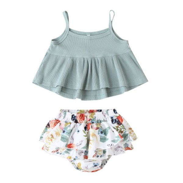2020 new suspenders shorts baby girls set summer two piece infant and child clothes fashion cotton printing pants solid clothing, White
2020 new suspenders shorts baby girls set summer two piece infant and child clothes fashion cotton printing pants solid clothing, White