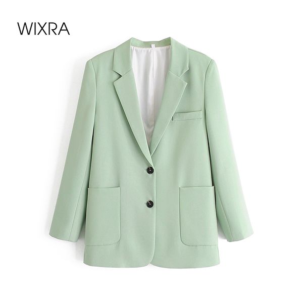 women's suits & blazers wixra blazer summer autumn pretty color green button high street long sleeve coat 2021 outerwear, White;black
women's suits & blazers wixra blazer summer autumn pretty color green button high street long sleeve coat 2021 outerwear, White;black