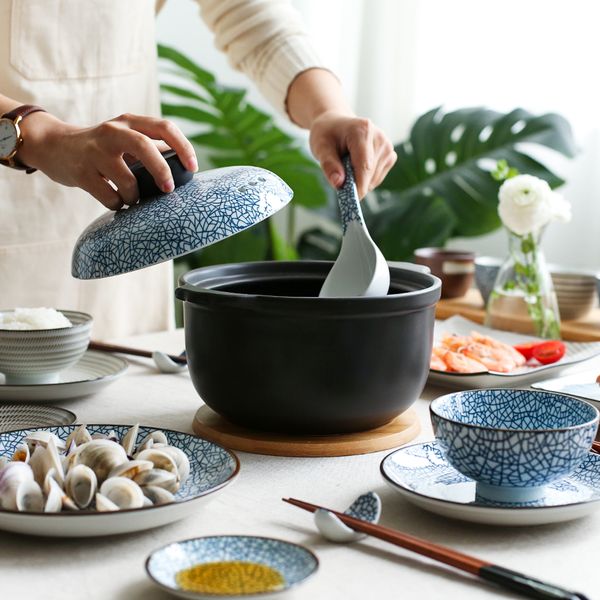 underglaze color retro japanese household ceramic bowl plate dish tableware and casserole set
underglaze color retro japanese household ceramic bowl plate dish tableware and casserole set