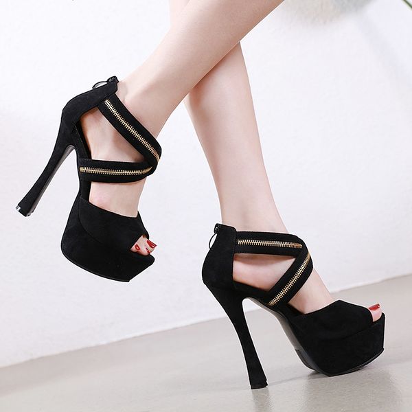 women sandals, Black