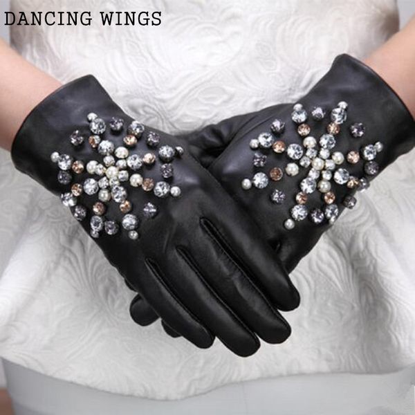 women ' leather gloves fashion handmade snowflakes diamonds sheepskin gloves female warm winter glove, Blue;gray
women ' leather gloves fashion handmade snowflakes diamonds sheepskin gloves female warm winter glove, Blue;gray