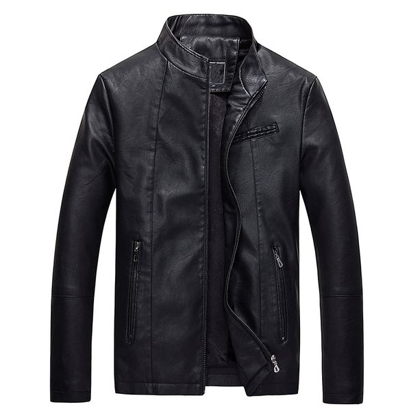 mens leather jacket brand slim stand biker motorcycle jacket men outerwear men casual pu leather coat clothing, Black
mens leather jacket brand slim stand biker motorcycle jacket men outerwear men casual pu leather coat clothing, Black
