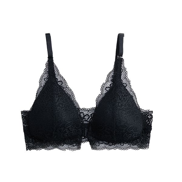 bras french small chest lace beauty back thin underwear women's rimless girl's bra triangle cup breathable anti-exposure, Red;black
bras french small chest lace beauty back thin underwear women's rimless girl's bra triangle cup breathable anti-exposure, Red;black