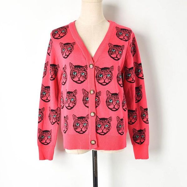 cardigan knitted sweater 19ss new fashion spring wonen cat embroidery v-neck designer coat pull femme jumper knitted sweaters size s-l, White;black
cardigan knitted sweater 19ss new fashion spring wonen cat embroidery v-neck designer coat pull femme jumper knitted sweaters size s-l, White;black