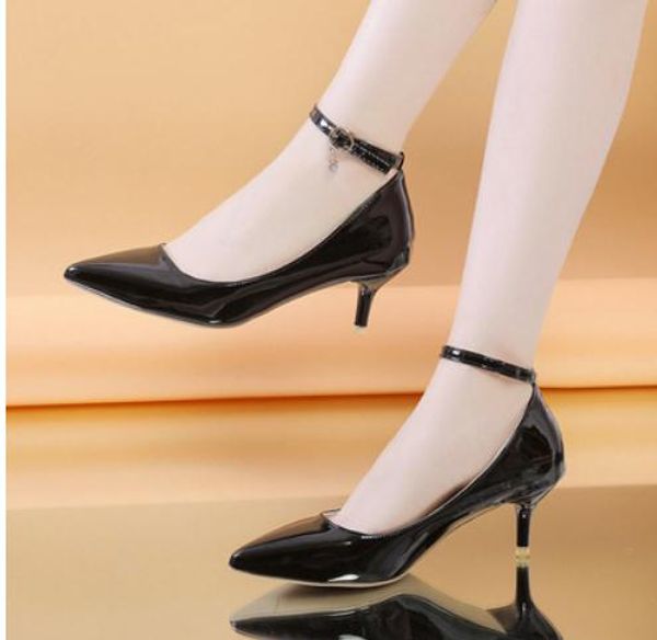 2019 women's shoes in spring and autumn with new style high heel fine heel pointed end @299, Black
2019 women's shoes in spring and autumn with new style high heel fine heel pointed end @299, Black