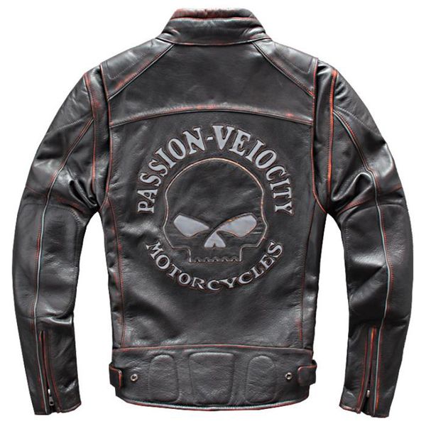 2019 new genuine leather jackets mens skull pattern real leather coats flight mens bomber jacket cow windbreaker a765, Black
2019 new genuine leather jackets mens skull pattern real leather coats flight mens bomber jacket cow windbreaker a765, Black