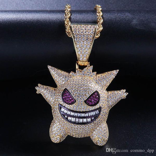 хип-хоп gengar подвеска ожерелья bling iced out кубический цирконий игра эльф очарование с золотыми серебряными цепочками для мужчин женщин, Silver
хип-хоп gengar подвеска ожерелья bling iced out кубический цирконий игра эльф очарование с золотыми серебряными цепочками для мужчин женщин, Silver