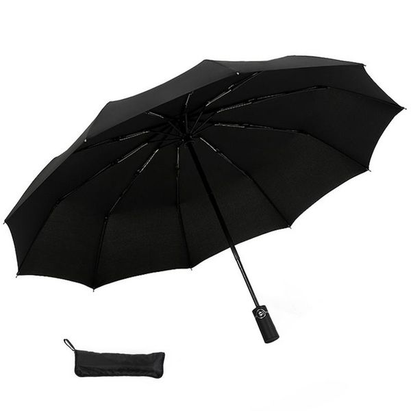 umbrellas large automatic three folding commercial compact strong frame windproof 10ribs gentle black with plush storage bag40
umbrellas large automatic three folding commercial compact strong frame windproof 10ribs gentle black with plush storage bag40