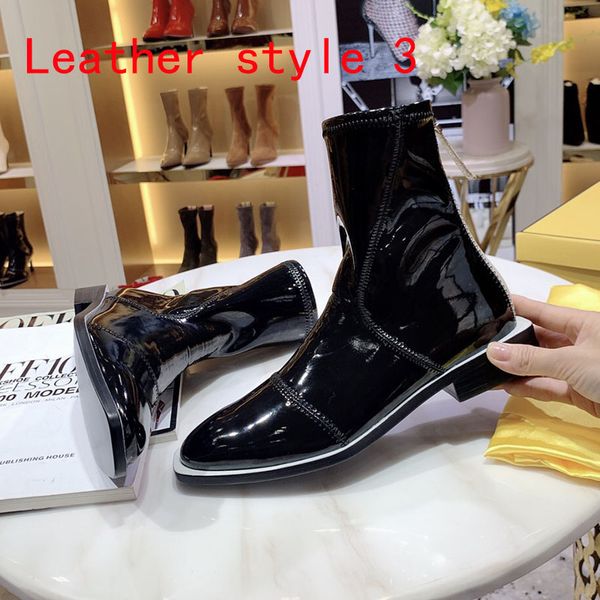 fashion luxury women winter boots black glossy neoprene short heel and ankle boots leather bottom combat boots of size 35-40
fashion luxury women winter boots black glossy neoprene short heel and ankle boots leather bottom combat boots of size 35-40