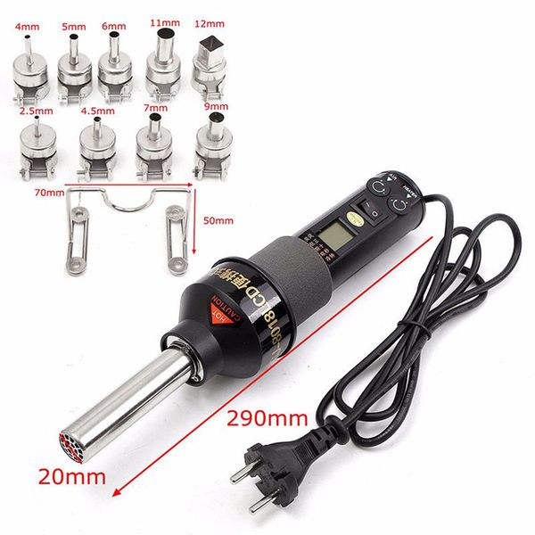 450w 110v/220v lcd display temperature adjustable soldering station air gun with replacement heater with 9 nozzles
450w 110v/220v lcd display temperature adjustable soldering station air gun with replacement heater with 9 nozzles