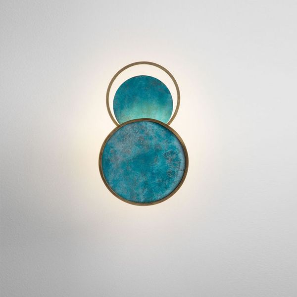 wall lamp postmodern creative led blue glass bedroom bedside round light tv background art sconces ac90v - 260v
wall lamp postmodern creative led blue glass bedroom bedside round light tv background art sconces ac90v - 260v