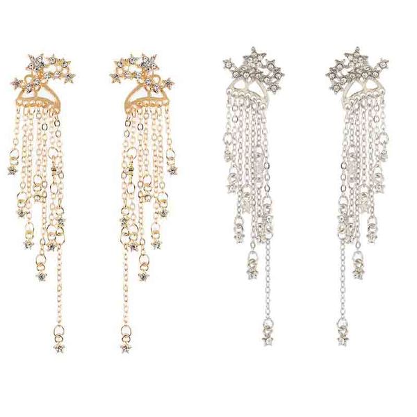 europe and the united states long fashion stud earrings, shining stars tassels hanging after fine earring jewelry wholesale, Golden;silver
europe and the united states long fashion stud earrings, shining stars tassels hanging after fine earring jewelry wholesale, Golden;silver