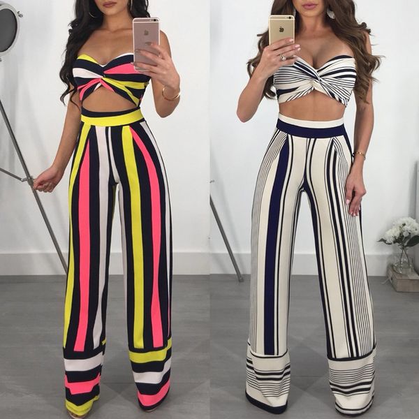 women's two piece sets 2020 summer new in european and american women's wrapped stripe wide leg two-piece suit, White
women's two piece sets 2020 summer new in european and american women's wrapped stripe wide leg two-piece suit, White