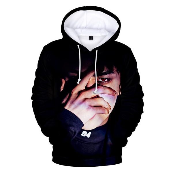 exo hoodie 3d harajuku women's men's fashion casual sweatshirt long sleeve hoodie pullover 3d ms. exo print, Black