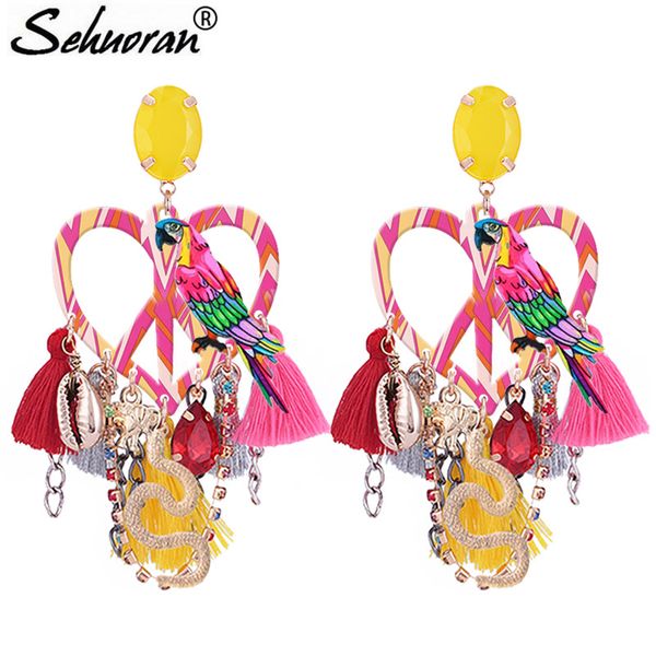 sehuoran brincos parrot peace heart pendients tassel earrings for woman 2020 summer new designer statement earrings oorbellen, Silver
sehuoran brincos parrot peace heart pendients tassel earrings for woman 2020 summer new designer statement earrings oorbellen, Silver