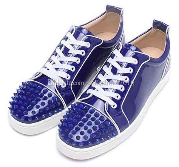 с brand конструкторы red bottom кроссовки low cut шипастое toe синий лакированной кожи кроссовки обувь мужская женщины тренеры младший шипы, Black
с brand конструкторы red bottom кроссовки low cut шипастое toe синий лакированной кожи кроссовки обувь мужская женщины тренеры младший шипы, Black