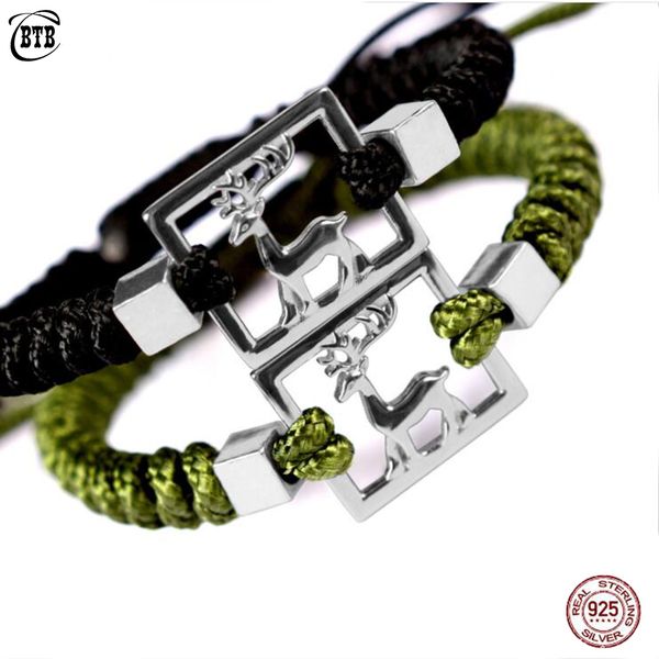 925 silver handmade braid rope bracelet sterling silver cute elk bracelets & bangles for men boyfriends gift fashion jewelry, Golden;silver
925 silver handmade braid rope bracelet sterling silver cute elk bracelets & bangles for men boyfriends gift fashion jewelry, Golden;silver