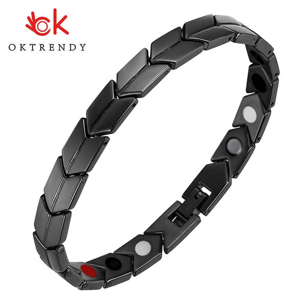 oktrendy fashion jewelry lady woman magnetic bracelet black stainless steel health magnetic therapy bracelets for anti-fatigue, Golden;silver
oktrendy fashion jewelry lady woman magnetic bracelet black stainless steel health magnetic therapy bracelets for anti-fatigue, Golden;silver