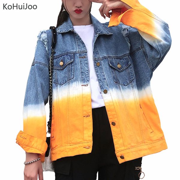 kohuijoo new arriver denim jacket women 2019 fashion turn down collar single breasted gradient jacket long sleeve jeans coat, Black;brown
kohuijoo new arriver denim jacket women 2019 fashion turn down collar single breasted gradient jacket long sleeve jeans coat, Black;brown
