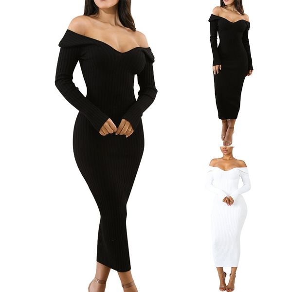 winter dress women dress's off shoulder long sleeve casual solid plus size dress vestidos robe hiver femme sukienki ropa mujer, Black;gray
winter dress women dress's off shoulder long sleeve casual solid plus size dress vestidos robe hiver femme sukienki ropa mujer, Black;gray