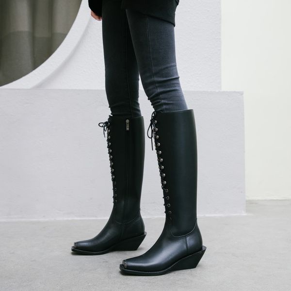 fashion black women's cowboy boots knee high boot woman shoes mid calf boots square toe straight knee high 2020
fashion black women's cowboy boots knee high boot woman shoes mid calf boots square toe straight knee high 2020