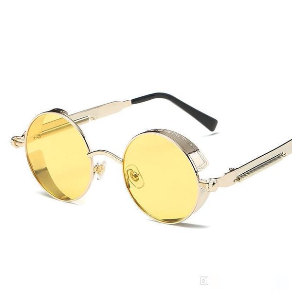 designer retro vintage sunglasses for mens new round metal sunglasses uv400 steampunk womens fashion sun glasses with spring leg, White;black
designer retro vintage sunglasses for mens new round metal sunglasses uv400 steampunk womens fashion sun glasses with spring leg, White;black
