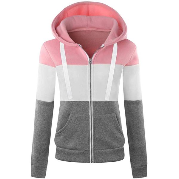 women long sleeve sport casual jacket outwear slim color patchwork hooded pocket jacket coat autumn harajuku sweatshirt clothes, Black;red
women long sleeve sport casual jacket outwear slim color patchwork hooded pocket jacket coat autumn harajuku sweatshirt clothes, Black;red