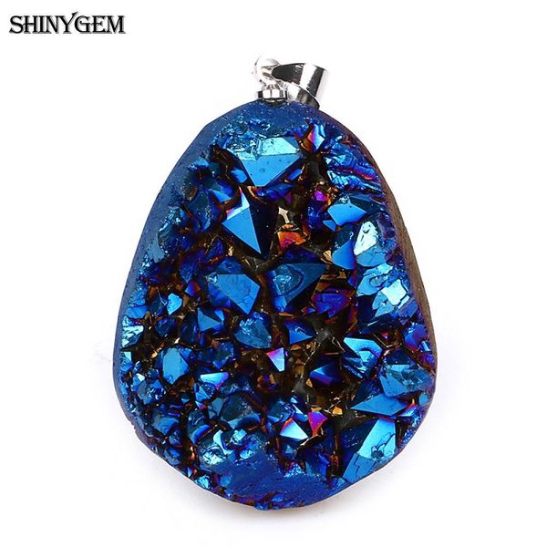 shinygem irregular natural crystal pendant fashion crystal druzy pendant handmade gems natural stone pendants for jewelry making, Silver
shinygem irregular natural crystal pendant fashion crystal druzy pendant handmade gems natural stone pendants for jewelry making, Silver