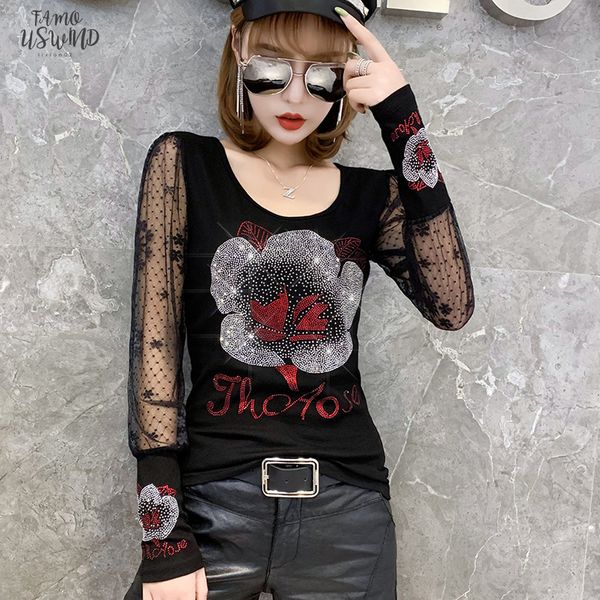 lace diamonds flower t shirt women 2020 new autumn winter european clothes back long sleeve camiseta mujer tees t9n104, White
lace diamonds flower t shirt women 2020 new autumn winter european clothes back long sleeve camiseta mujer tees t9n104, White