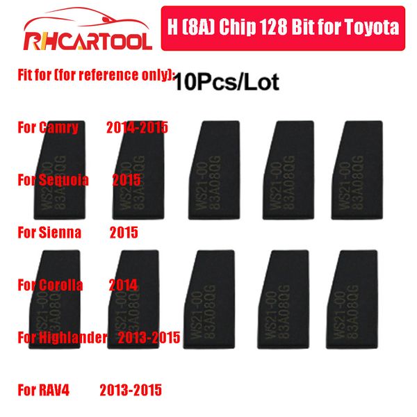 10pcs transponder h (8a) chip 128 bit car key chip key blank for toyota rav4 highlander corolla sienna sequoia camry 2013-2015, Slivery;brown
10pcs transponder h (8a) chip 128 bit car key chip key blank for toyota rav4 highlander corolla sienna sequoia camry 2013-2015, Slivery;brown