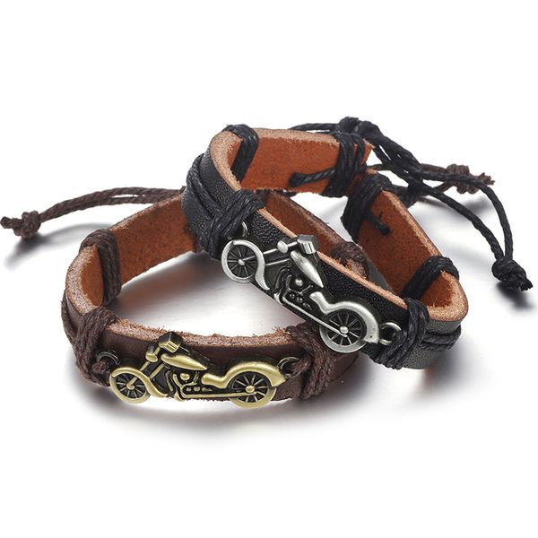 explosion men's cowhide bracelet harley motorcycle european and american rock style woven retro leather personality bracelet literary j, Black
explosion men's cowhide bracelet harley motorcycle european and american rock style woven retro leather personality bracelet literary j, Black