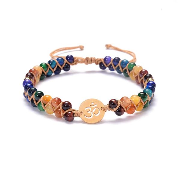 om charm 4mm tiger-eye stones 7 chakra bracelets handmade braided couple reiki healing balance protection yoga, Golden;silver
om charm 4mm tiger-eye stones 7 chakra bracelets handmade braided couple reiki healing balance protection yoga, Golden;silver