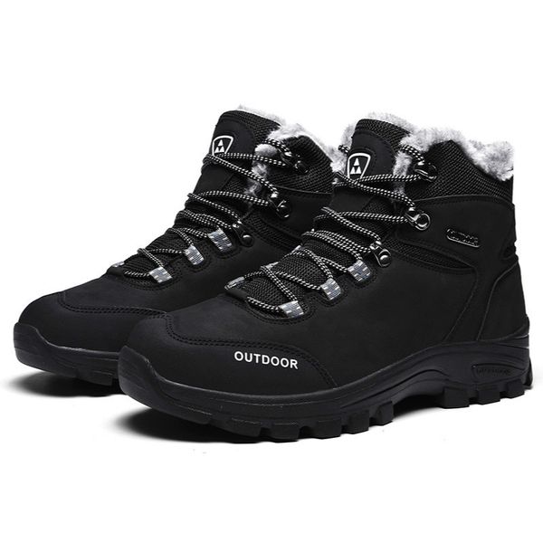 large size plus velvet men's shoes winter models high to help safety outdoor hiking shoes waterproof anti-skiing ankle boots, Black
large size plus velvet men's shoes winter models high to help safety outdoor hiking shoes waterproof anti-skiing ankle boots, Black