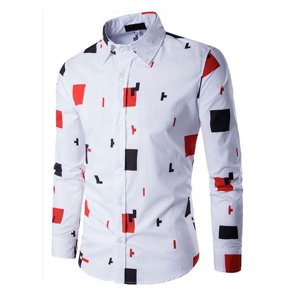 european geometric print men's shirts -3xl young man slim fit full sleeve casual fashion boy clothing wholesale, White;black
european geometric print men's shirts -3xl young man slim fit full sleeve casual fashion boy clothing wholesale, White;black