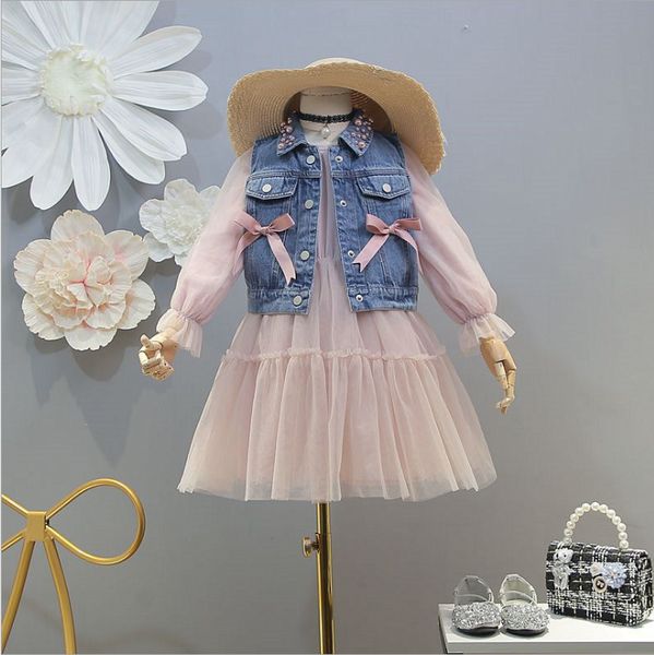 dziecko girls dress 2019 summer kids jean clothes tutu denim dress bow pockets spring girls korean dresses baby cute clothing, Red;yellow
dziecko girls dress 2019 summer kids jean clothes tutu denim dress bow pockets spring girls korean dresses baby cute clothing, Red;yellow