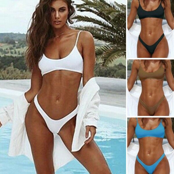 women triangle padded bra push-up throng swimwear bikini solid white black blue brown swimsuit bathing suit
women triangle padded bra push-up throng swimwear bikini solid white black blue brown swimsuit bathing suit