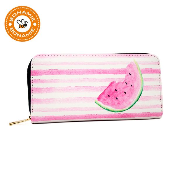 bonamie leather fashion women long wallet large capacity female clutch wallet lady purse stripe watermelon printing, Red;black
bonamie leather fashion women long wallet large capacity female clutch wallet lady purse stripe watermelon printing, Red;black