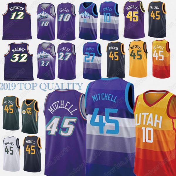 Donovan 45 Mitchell jersey Mike 10 Conley Karl 32 Malone John 12 Stockton Jerseys 2019 new TOP
Donovan 45 Mitchell jersey Mike 10 Conley Karl 32 Malone John 12 Stockton Jerseys 2019 new TOP