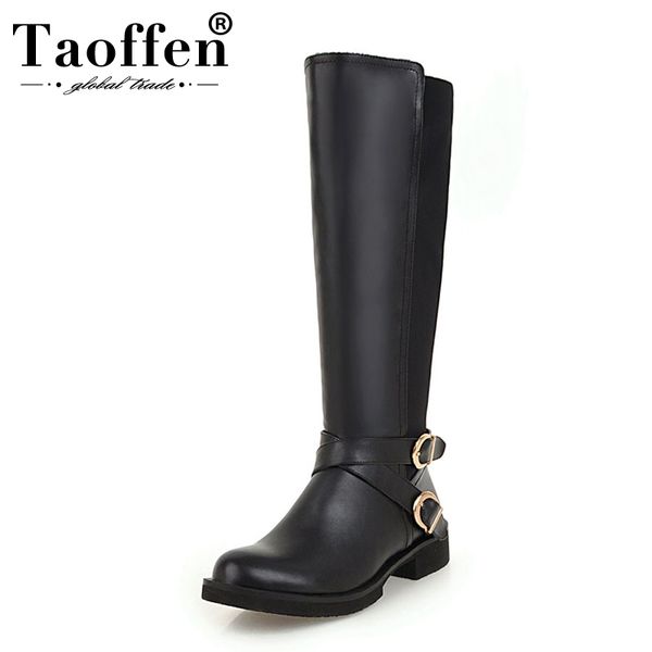 taoffen plus size 33-46 women knee boots fashion zipper buckle winter shoes women warm fur lady basic long boot footwear, Black
taoffen plus size 33-46 women knee boots fashion zipper buckle winter shoes women warm fur lady basic long boot footwear, Black