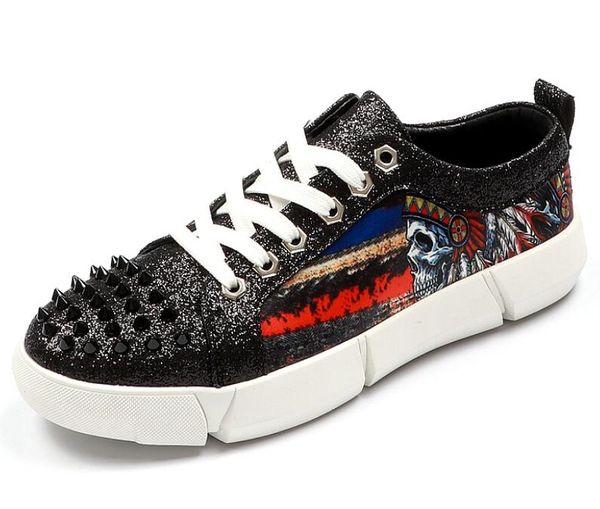 2019 designer men trendsetter glitter sequins rivets trendy casual thick bottom shoes male walking dress prom moccasins loafer bmm275, Black
2019 designer men trendsetter glitter sequins rivets trendy casual thick bottom shoes male walking dress prom moccasins loafer bmm275, Black