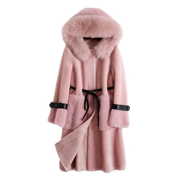 winter wool coat women natural fur coat female fur hooded clothes 2020 korean vintage long sheep shearing jacket hiver 9921, Black
winter wool coat women natural fur coat female fur hooded clothes 2020 korean vintage long sheep shearing jacket hiver 9921, Black