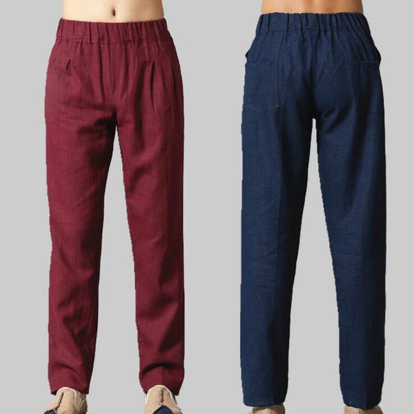 cotton linen pants comfortable men casual linen trousers men soft natural flax all match pants two pockets 4colors, Black
cotton linen pants comfortable men casual linen trousers men soft natural flax all match pants two pockets 4colors, Black