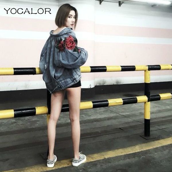 2019 safflower embroidered coats and jean jackets chaqueta mujer plus size veste femme coat women riverdale bts streetwear, Black;brown
2019 safflower embroidered coats and jean jackets chaqueta mujer plus size veste femme coat women riverdale bts streetwear, Black;brown