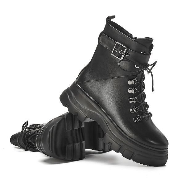 genuine leather ankle boots lace-up round toe platform boots zipper casual women shoes woman for autumn new, Black
genuine leather ankle boots lace-up round toe platform boots zipper casual women shoes woman for autumn new, Black