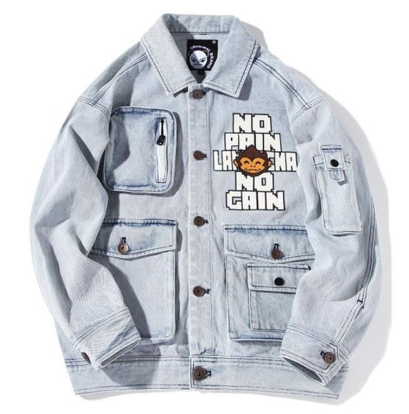 designer denim mens jacket original cartoon embroidery denim mens outerwear fashion brand loose oversize coat, Black;brown
designer denim mens jacket original cartoon embroidery denim mens outerwear fashion brand loose oversize coat, Black;brown