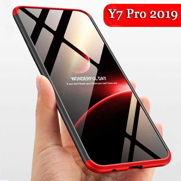 3-in-1 Protect Case 360 For 2019 Huawei Y7 Pro Phone Case Hard Plastic Huawei Y7 Pro 2019 Cover Fully Cover