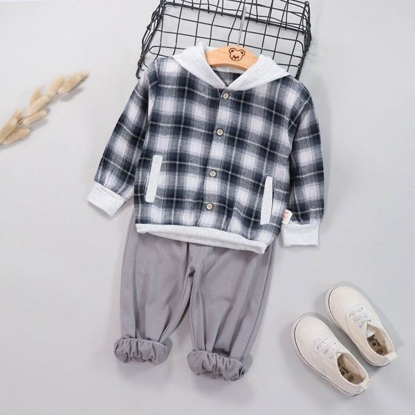 autumn baby boys clothes casual long sleeve plaid hoodie jacket coat +pants trouser 2pcs costume set, White
autumn baby boys clothes casual long sleeve plaid hoodie jacket coat +pants trouser 2pcs costume set, White