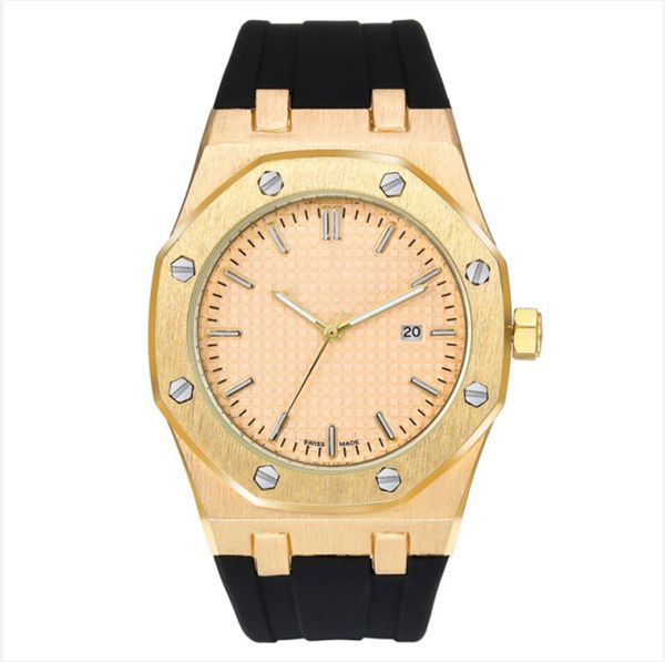 fashion mens womens luxe watches 41mm rubber strap sapphire stainless steel quartz movement male watch casual sport wristwatches 07, Slivery;brown
fashion mens womens luxe watches 41mm rubber strap sapphire stainless steel quartz movement male watch casual sport wristwatches 07, Slivery;brown