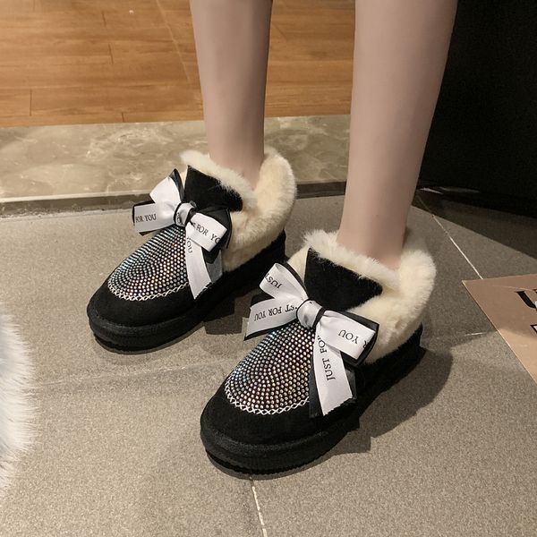 2019 winter bowknot keep warm snow boots women fashion round toe ankle boots ladies shoes woman low-heeled flat mujer, Black
2019 winter bowknot keep warm snow boots women fashion round toe ankle boots ladies shoes woman low-heeled flat mujer, Black