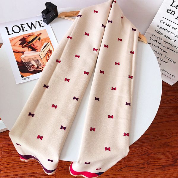 bow autumn and winter cashmere scarves women shawl long section of dual-use thermal printing multi-color stitching pattern scarf, Blue;gray
bow autumn and winter cashmere scarves women shawl long section of dual-use thermal printing multi-color stitching pattern scarf, Blue;gray